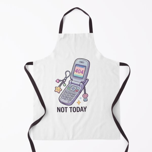 Item preview, Y2K Retro Flip Phone 404 Error Not Today Aesthetic Sticker designed and sold by Rehnair.