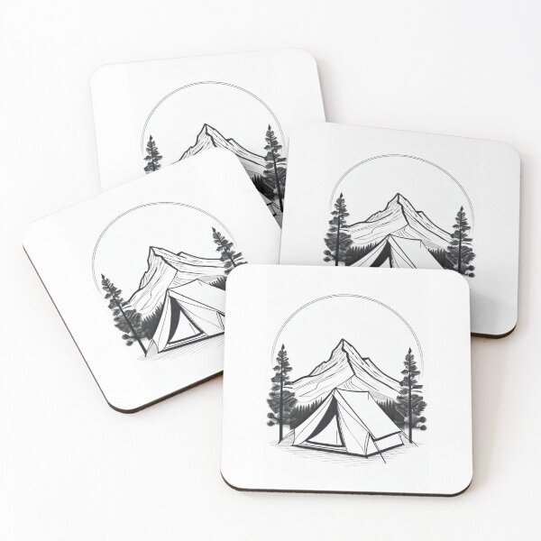 Artikelvorschau, Art - Vintage Illustration, Evocation of 1970s Camping entworfen und verkauft von Reverso-Design.
