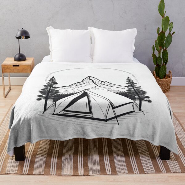 Artikelvorschau, Art - Vintage Illustration, Evocation of 1970s Camping entworfen und verkauft von Reverso-Design.