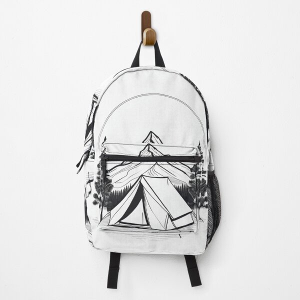 Item preview, Art - Vintage Illustration, Evocation of 1970s Camping designed and sold by Reverso-Design.