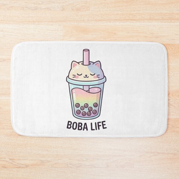Item preview, Cute Rainbow Cat Boba Life Aesthetic Bubble Tea Sticker designed and sold by Rehnair.