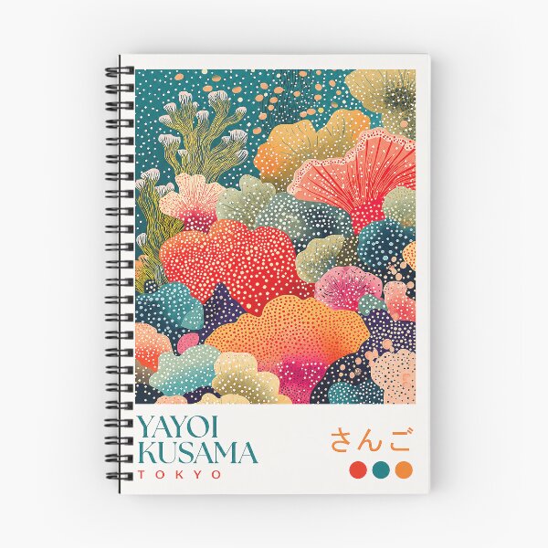 Item preview, Inspired by Yayoi Kusama 1993 Poster, Colorful Dot Art Coral Garden Print, Musee d'Art Moderne Wall Decor designed and sold by HappyGrandmaUB.