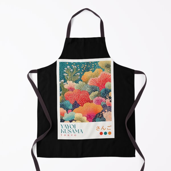 Item preview, Inspired by Yayoi Kusama 1993 Poster, Colorful Dot Art Coral Garden Print, Musee d'Art Moderne Wall Decor designed and sold by HappyGrandmaUB.