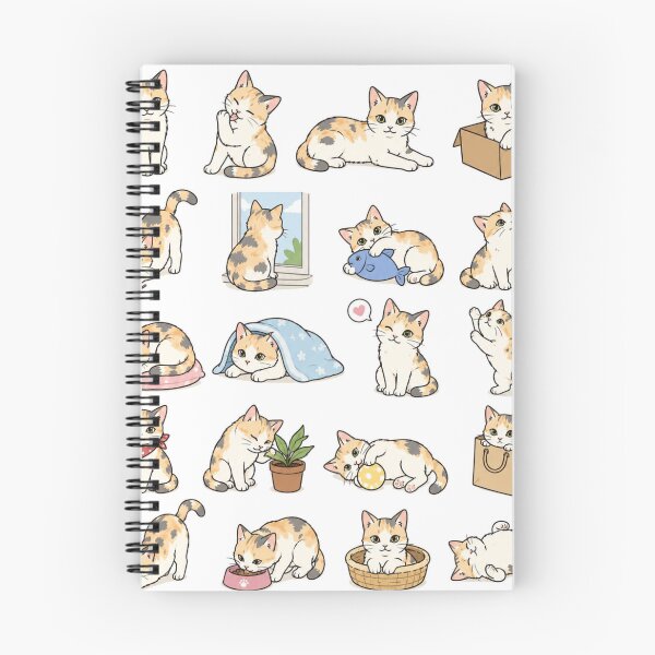 Item preview, Cute Calico Cat Activities Sticker Pack Sheet designed and sold by Rehnair.