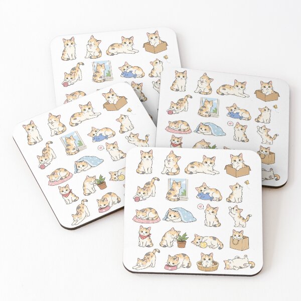 Item preview, Cute Calico Cat Activities Sticker Pack Sheet designed and sold by Rehnair.