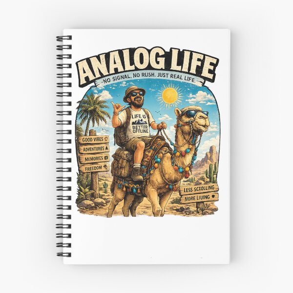Item preview, Analog Life Camel Adventure Vintage T-Shirt designed and sold by JMDG Studio.