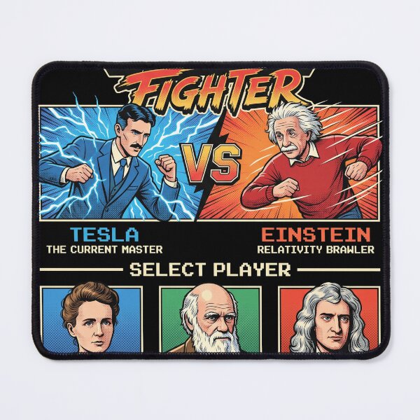 Item preview, Science Fighter Retro Arcade Scientists Parody designed and sold by AdyKurniawan.