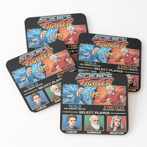 Item preview, Science Fighter Retro Arcade Scientists Parody designed and sold by AdyKurniawan.