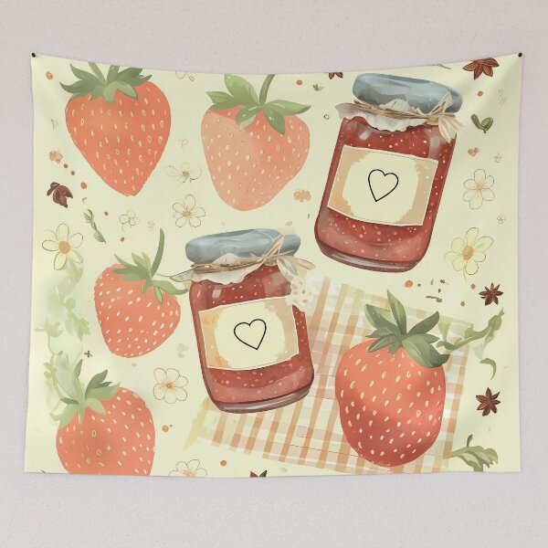Item preview, Cozy Cottagecore Strawberry Jam Watercolor - Cute Picnic Graphic designed and sold by UniqueDesign751.