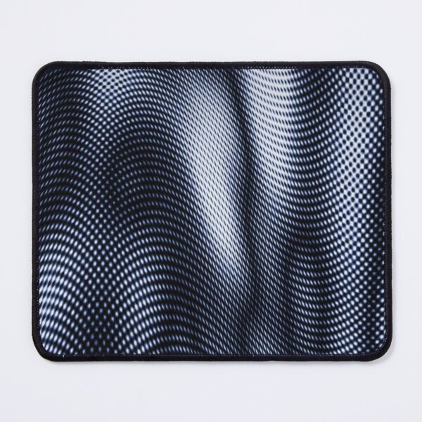 Item preview, Metallic Silver Halftone Distortion - Abstract Liquid Moire Mesh Wave designed and sold by LYAN-STORE.