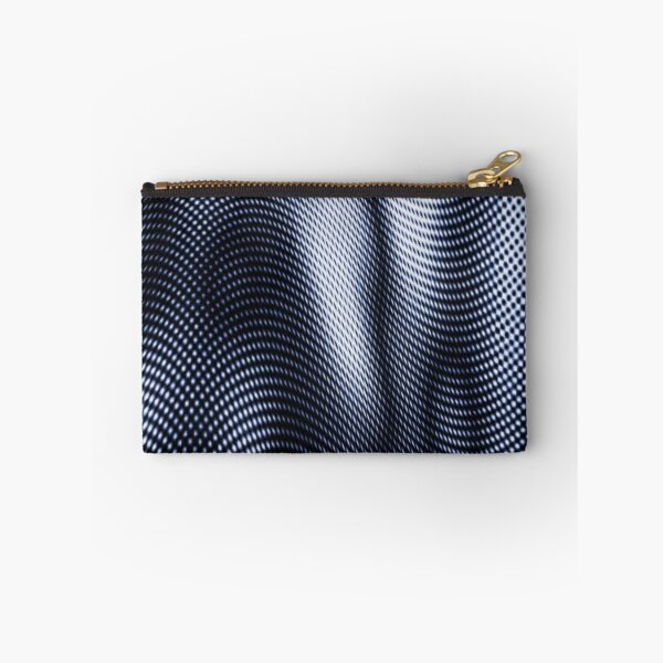 Item preview, Metallic Silver Halftone Distortion - Abstract Liquid Moire Mesh Wave designed and sold by LYAN-STORE.