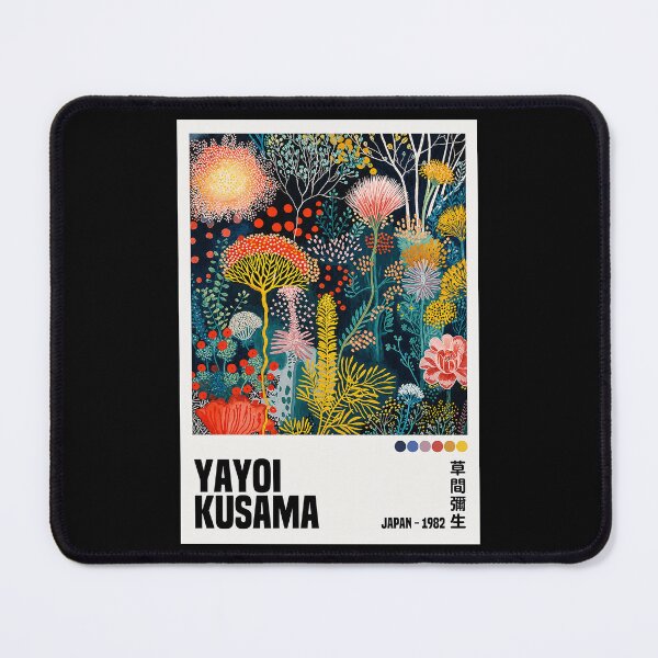 Item preview, Inspired by Yayoi Kusama Coral Poster, Colorful Sango Dot Art Print, Tokyo Japanese Modern Wall Decor designed and sold by scrambledpeg.