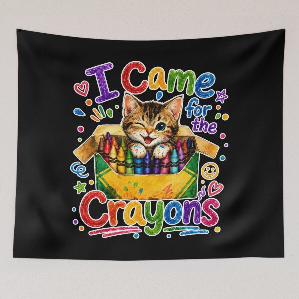 Item preview, I Came For The Crayons Kids, Colorful Crayon Box School Art designed and sold by RafaelScherer.