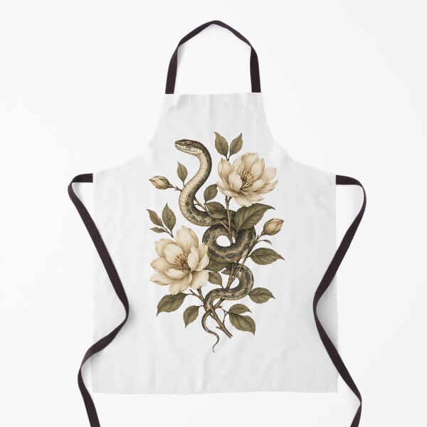 Item preview, Vintage Botanical Serpent and Cream Blossoms designed and sold by Jaideep Walia.