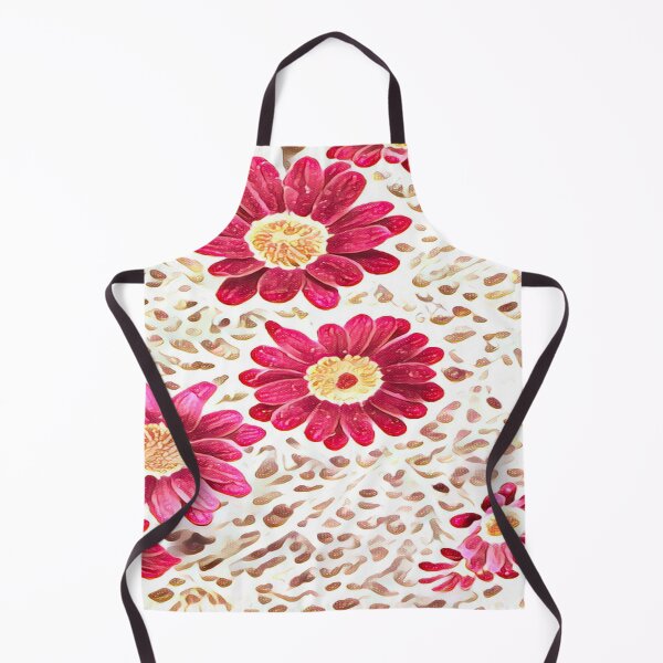 Item preview, Impressionist Pink Daisy Flower Leopard Pattern designed and sold by BalkanBloom.