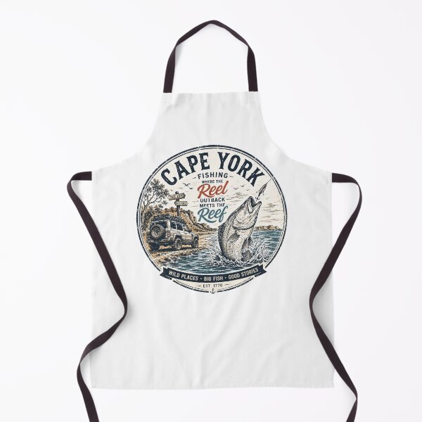 Item preview, Cape York Fishing Outback Meets The Reef Where the Reel Outback Meets the Reef Fishing Crew Fishing Pun Badge designed and sold by Yellowriversss.