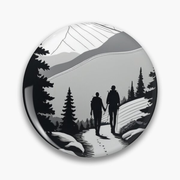 Item preview, Art - Walking Couple, Serenity in the Mountains designed and sold by Reverso-Design.