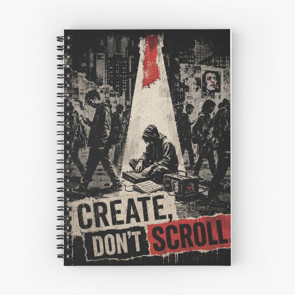 Item preview, Create, Don't Scroll - AfterHrsCo - Late Night Creator Streetwear Design designed and sold by AfterHrsCo.