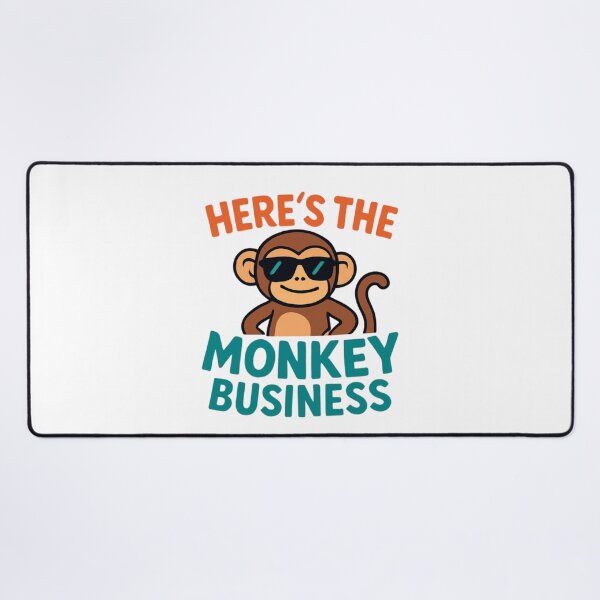 Item preview, Here's the Monkey Business – Cool Monkey with Sunglasses Funny Sticker designed and sold by Funky Fable studio.