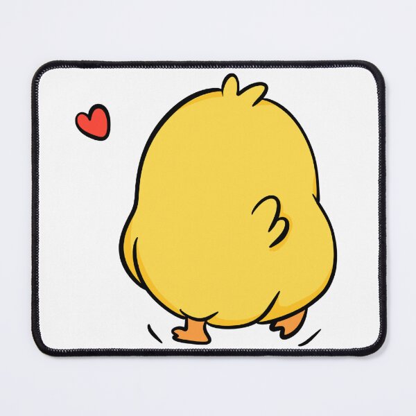 Item preview, Cute Kawaii Chick Butt - Adorable Yellow Duckling from Behind with Hear designed and sold by LYAN-STORE.