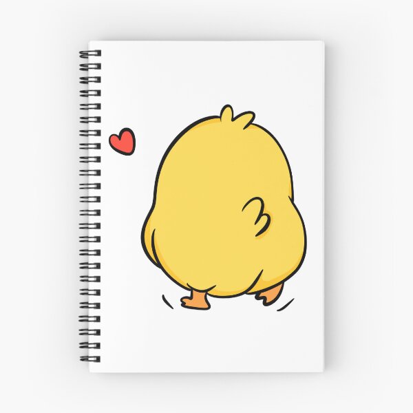 Item preview, Cute Kawaii Chick Butt - Adorable Yellow Duckling from Behind with Hear designed and sold by LYAN-STORE.