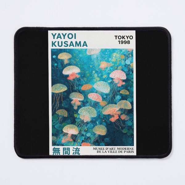 Item preview, Inspired by Yayoi Kusama Jellyfish Poster, Colorful Tokyo 1998 Ocean Art Print, Musee d'Art Moderne Wall Decor designed and sold by HappyGrandmaUB.