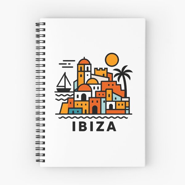 Item preview, Ibiza Spain Travel Souvenir - Old Town Dalt Vila & Sailboat Art designed and sold by OzzFrequency.