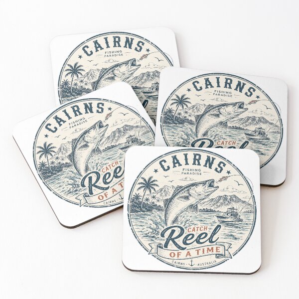 Item preview, Cairns Fishing Paradise Catch Reel Of A Time Fishing Crew Fishing Pun Badge designed and sold by Yellowriversss.