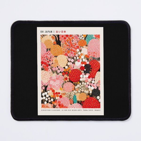 Item preview, Oh Japan Exhibition Poster, Colorful Japanese Floral Dot Art Print, Vintage Paris Exhibition Wall Decor designed and sold by scrambledpeg.