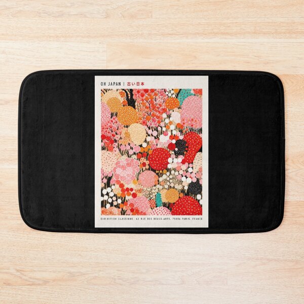 Item preview, Oh Japan Exhibition Poster, Colorful Japanese Floral Dot Art Print, Vintage Paris Exhibition Wall Decor designed and sold by scrambledpeg.