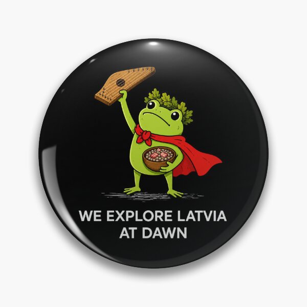 Item preview, Latvia, We Explore Latvia At Dawn Frog, Latvian Travel, Baltic Souvenir designed and sold by RafaelScherer.