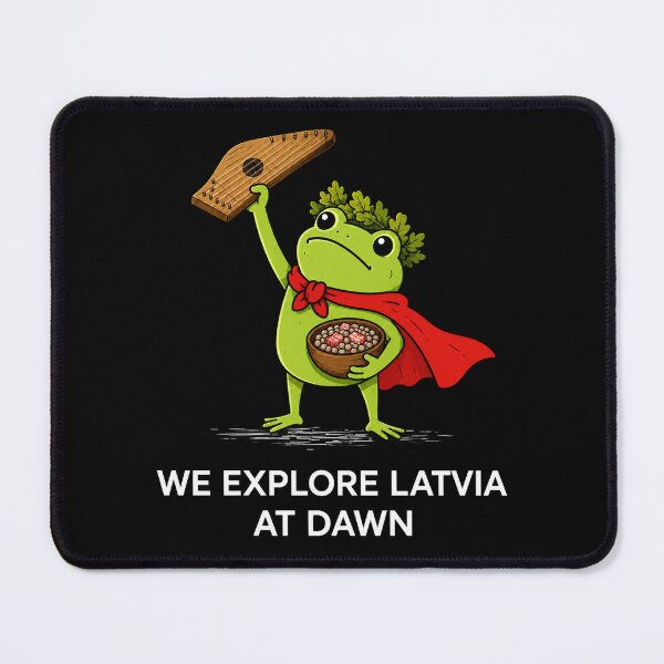 Item preview, Latvia, We Explore Latvia At Dawn Frog, Latvian Travel, Baltic Souvenir designed and sold by RafaelScherer.