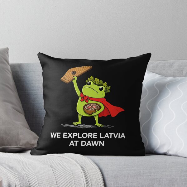Item preview, Latvia, We Explore Latvia At Dawn Frog, Latvian Travel, Baltic Souvenir designed and sold by RafaelScherer.
