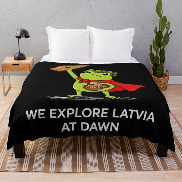 Item preview, Latvia, We Explore Latvia At Dawn Frog, Latvian Travel, Baltic Souvenir designed and sold by RafaelScherer.