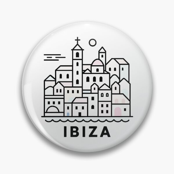 Item preview, Ibiza Spain Travel Souvenir - Old Town Dalt Vila & Sailboat Art designed and sold by OzzFrequency.