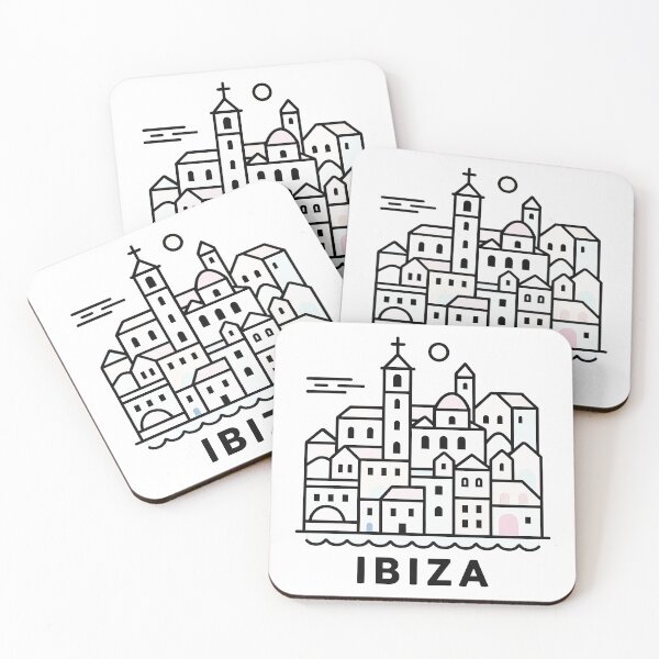Item preview, Ibiza Spain Travel Souvenir - Old Town Dalt Vila & Sailboat Art designed and sold by OzzFrequency.
