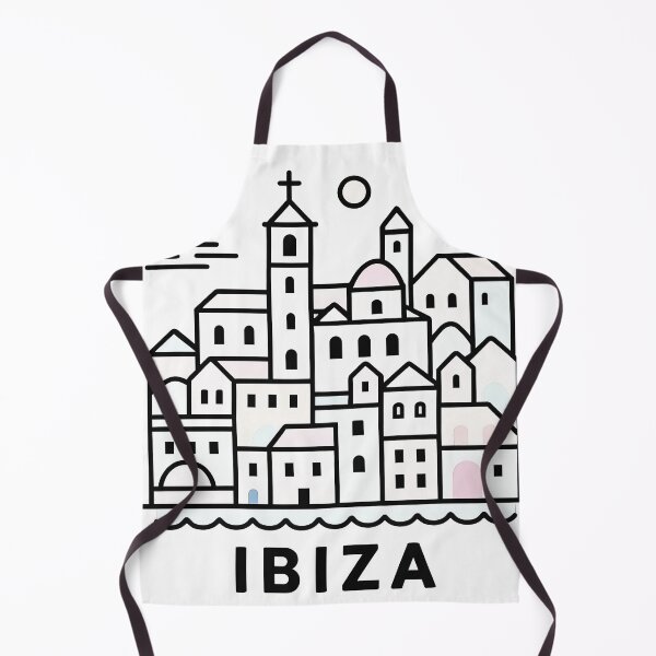 Item preview, Ibiza Spain Travel Souvenir - Old Town Dalt Vila & Sailboat Art designed and sold by OzzFrequency.