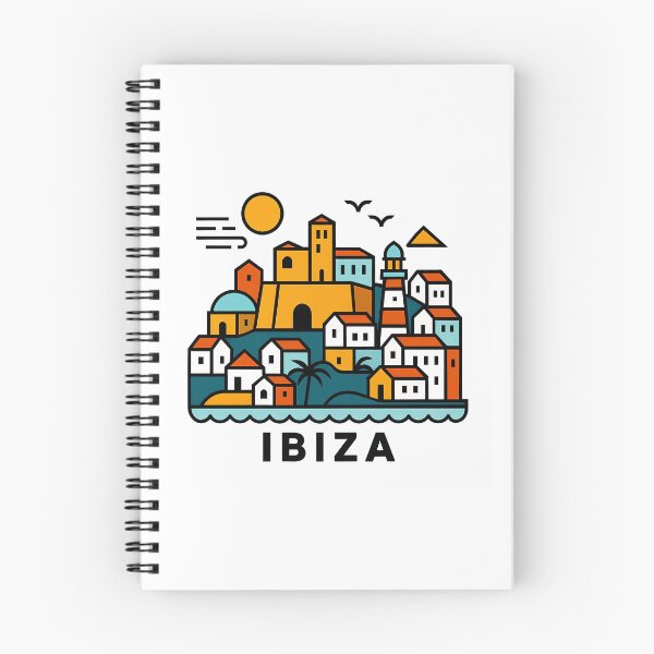 Item preview, Ibiza Spain Travel Souvenir - Old Town Dalt Vila & Sailboat Art designed and sold by OzzFrequency.