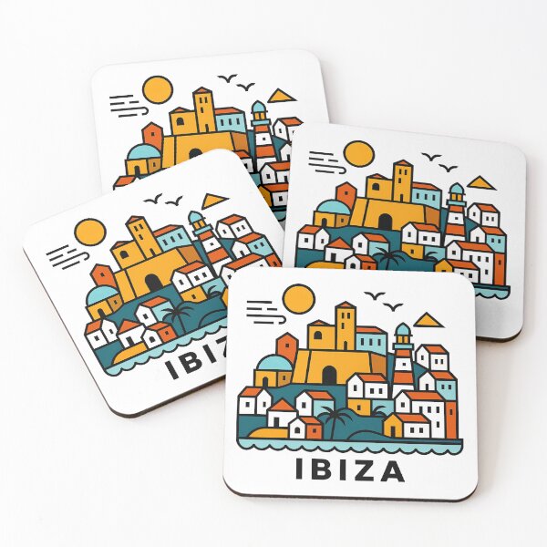 Item preview, Ibiza Spain Travel Souvenir - Old Town Dalt Vila & Sailboat Art designed and sold by OzzFrequency.