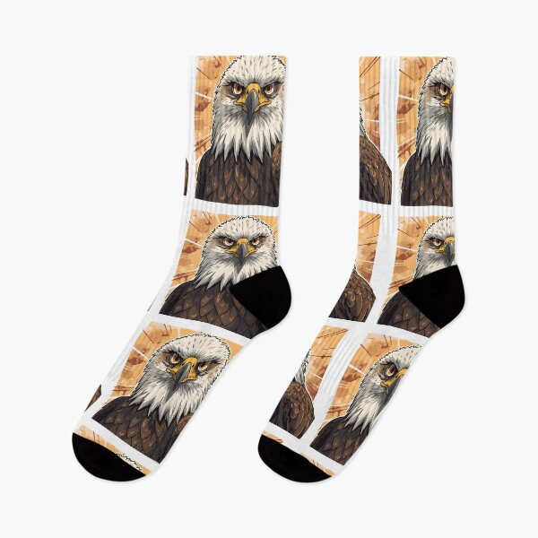 Artikelvorschau, Majestätischer Weißkopfseeadler-Aufkleber | Eindrucksvolle Illustration des amerikanischen Adlers | Vogelkunst | Geschenk für Adlerliebhaber entworfen und verkauft von dreamz-world.
