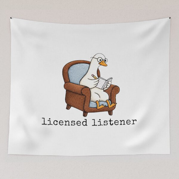 Item preview, Licensed Listener Goose , Funny Therapist Duck, Mental Health Humor, Counselor Therapy designed and sold by RafaelScherer.