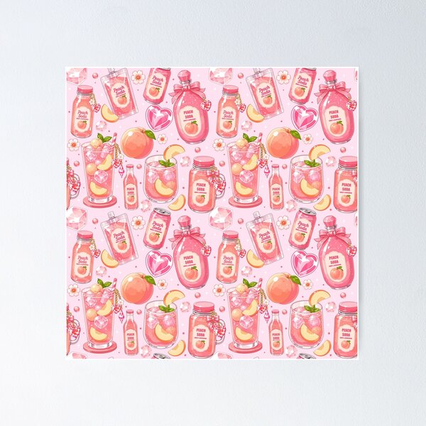 Item preview, Peach Soda Drink  Seamless designed and sold by KJackArtwork.