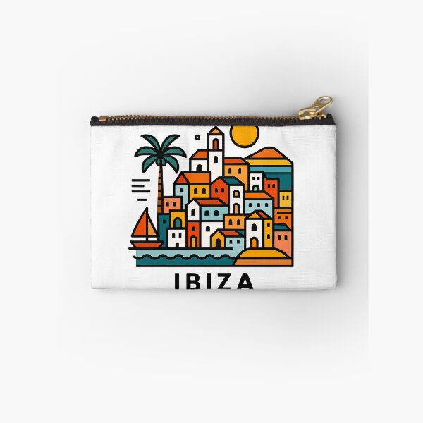 Item preview, Ibiza Spain Travel Souvenir - Old Town Dalt Vila & Sailboat Art designed and sold by OzzFrequency.