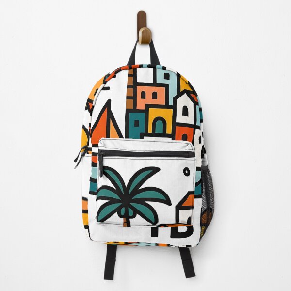 Item preview, Ibiza Spain Travel Souvenir - Old Town Dalt Vila & Sailboat Art designed and sold by OzzFrequency.