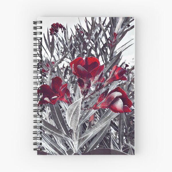 Item preview, Gothic Crimson Red Oleander Monochrome Garden designed and sold by BalkanBloom.