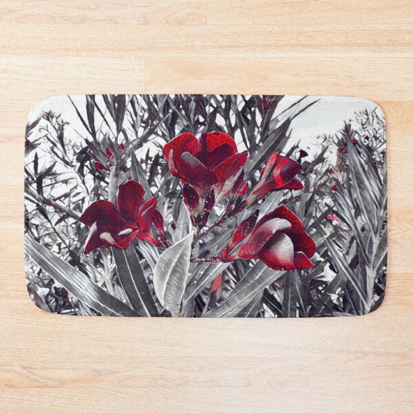Item preview, Gothic Crimson Red Oleander Monochrome Garden designed and sold by BalkanBloom.