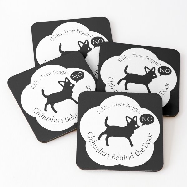 Item preview, Funny Chihuahua Treat Beggar Behind the Door White Base designed and sold by Na7nasColorShop.
