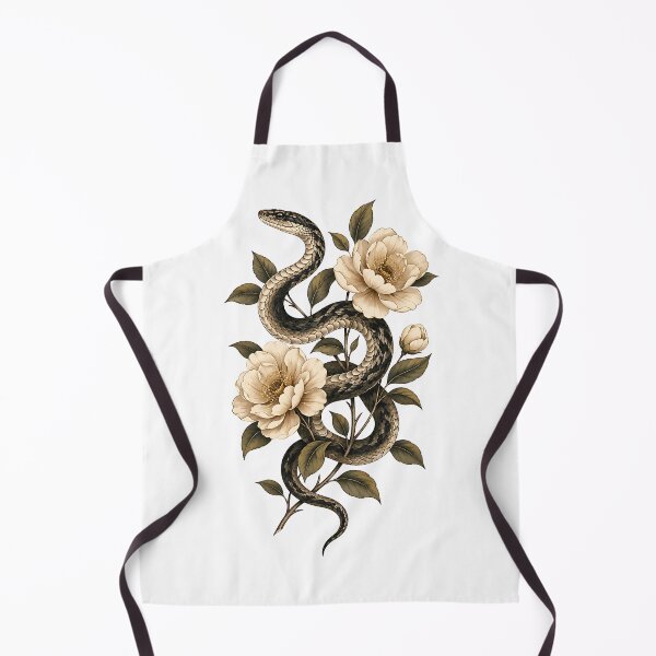 Item preview, Vintage Botanical Snake & Peony Illustration designed and sold by Jaideep Walia.