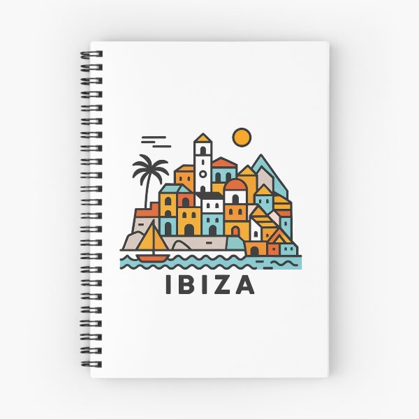 Item preview, Ibiza Spain Travel Souvenir - Old Town Dalt Vila & Sailboat Art designed and sold by OzzFrequency.