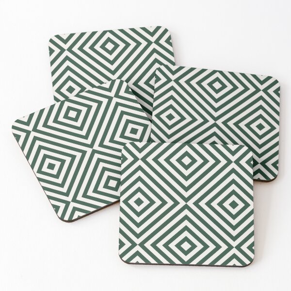 Item preview, Green And Cream Chevron Burst Pattern designed and sold by pattern-archive.